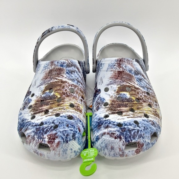 Crocs Realtree Aspect Blue Brown Atmosphere Camo Clogs Mens Size 10 Shoes NWT - Picture 3 of 13